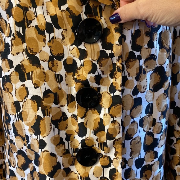 Le Suit women’s animal print jacket / blazer  cropped shawl lapel size 14 🌹 - Picture 4 of 10